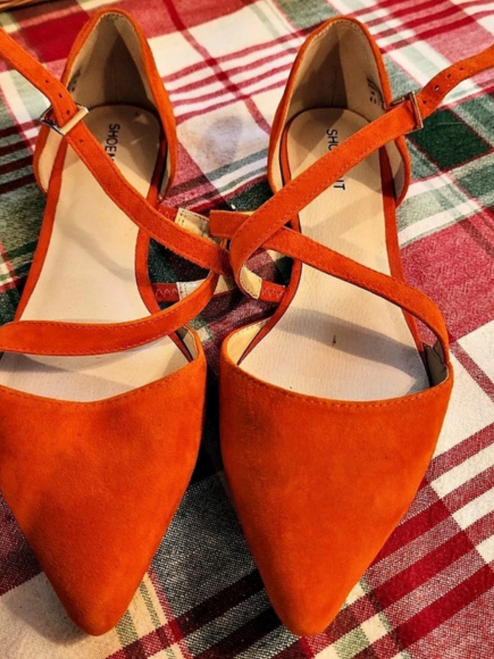 SHOemint Orange Pointed-Toe Heels US 8.5